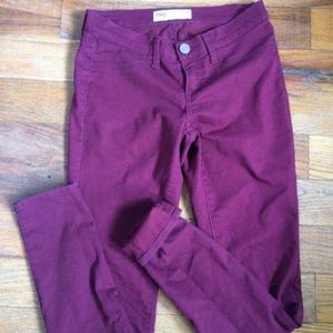 RSQ Burgundy/Purple Skinny Jeggings Size 5